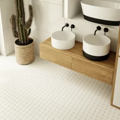 Ilcom Mosaïque en céramique sur maille pour salle de bain ou cuisine 29.3cm x 29.3cm - Castel del Monte