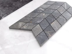 Mosaïque en gres sur maille pour salle de bain ou cuisine 17.2 cm x 29.8 cm - Mini diamond romb-Ilcom New