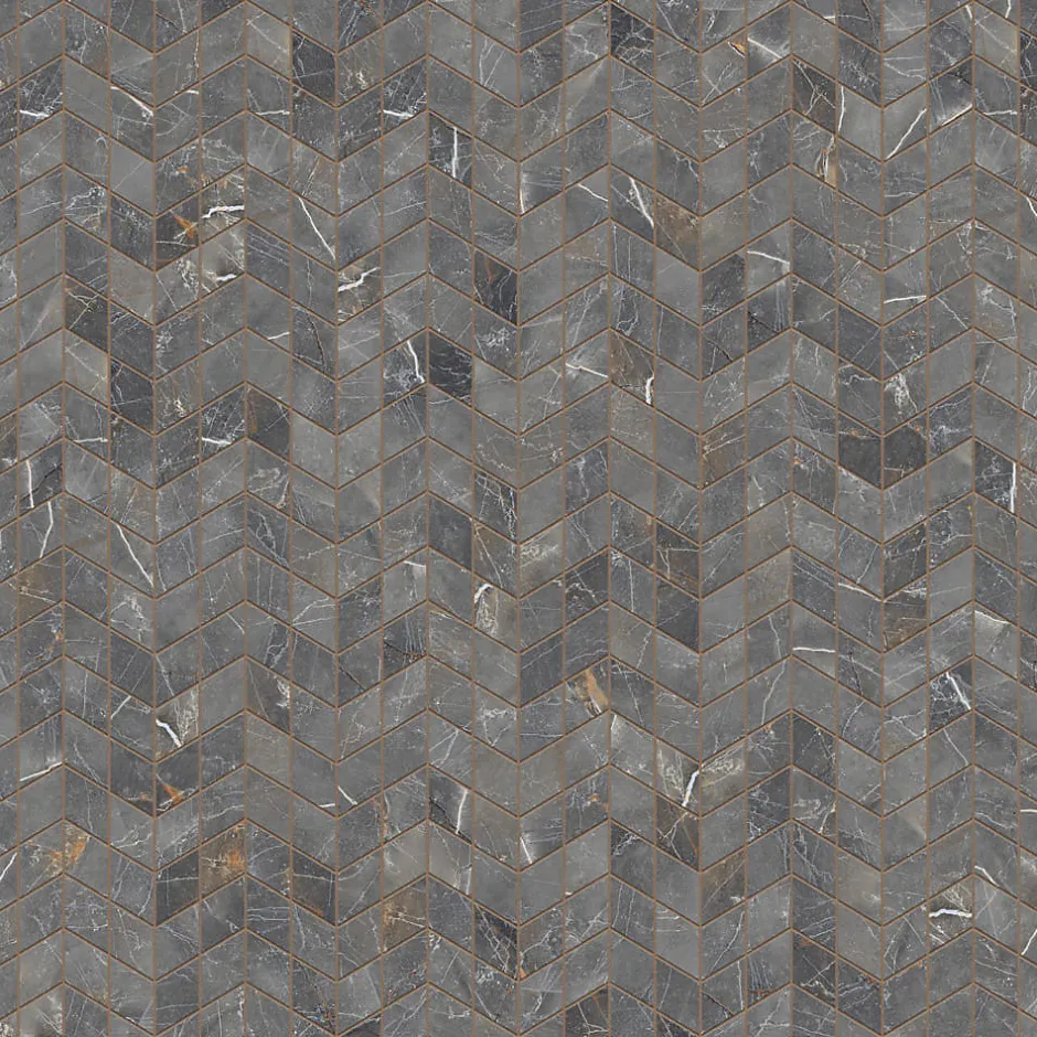 Mosaïque en gres sur maille pour salle de bain ou cuisine 17.2 cm x 29.8 cm - Mini diamond romb-Ilcom New