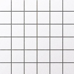 Mosaïque en gres sur maille pour salle de bain ou cuisine 30 cm x 30 cm - Big white cubes-Ilcom Hot