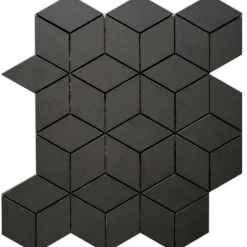 Mosaïque en gres sur maille pour salle de bain ou cuisine 26.5 cm x 30.5 cm - Dark side-Ilcom Discount