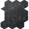 Mosaïque en gres sur maille pour salle de bain ou cuisine 26.5 cm x 30.5 cm - Black cube-Ilcom Clearance