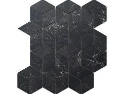 Mosaïque en gres sur maille pour salle de bain ou cuisine 26.5 cm x 30.5 cm - Black cube-Ilcom Clearance