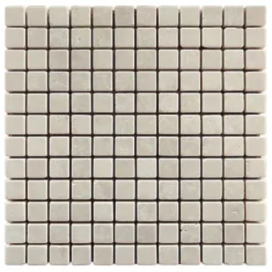 Albedo Pierre Mosaïque en Marbre Beige Vieilli 2,3x2,3x1cm