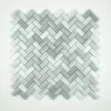 Albedo Pierre Mosaïque en Marbre Blanc Marmara Poli - Chevrons