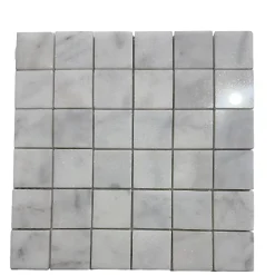 Albedo Pierre Mosaïque en Marbre Blanc Poli 4,8x4,8x1CM