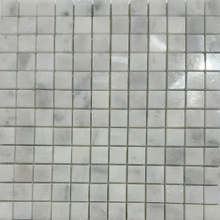 Mosaïque en Marbre Blanc Poli. 2,3x2,3x1CM-Albedo Pierre Online