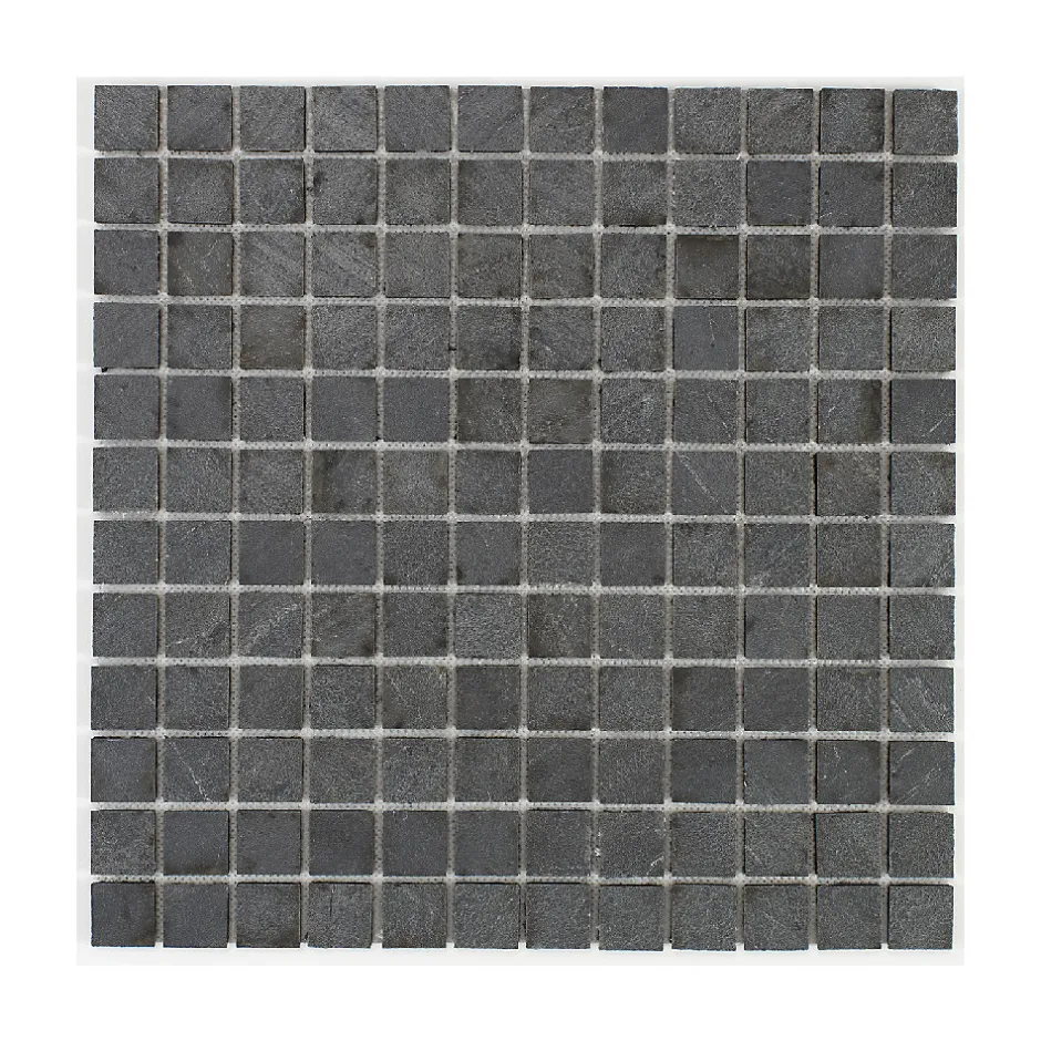Mosaïque en pierre naturelle 30 x 30 cm - carreau 2,5 x 2,5 cm graphite noir-U-tile Sale