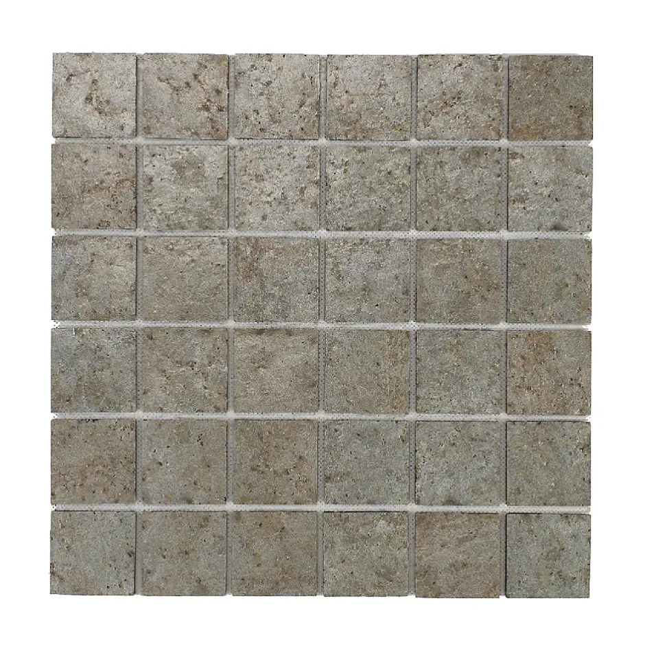 U-tile Mosaïque en pierre naturelle 30 x 30 cm - carreau 2,5 x 2,5 cm cuivre