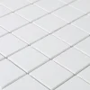 U-tile Mosaïque en solid surface 100 x 50 cm - carreau 5 x 5 cm blanc pur lisse