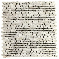 Mosaïque en travertin Blanc Ivoire Vieilli - Antico Wall - 0,8 MM-Albedo Pierre Best