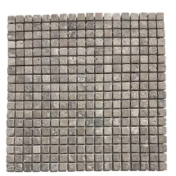 Mosaïque en Travertin Noce Vieilli 1,5X1,5X1 CM-Albedo Pierre Online