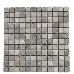 Albedo Pierre Mosaïque en Travertin Philadelphia Vieilli 2,3X2,3X1CM
