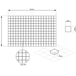 Ilcom Mosaïque en verre pressé antidérapant R12 sur maille pour piscine 32.5cm x 51.5cm - Caribbean Pool (0,167m²)