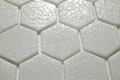 Mosaïque en verre pressé sur filet pour salle de bain et cuisine 43.5cm x 32cm - White Garden-Ilcom Hot