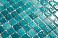 Mosaïque en verre pressé sur maille pour piscine 32.5cm x 51.5cm - Bahamas Pool (0,167m²)-Ilcom Outlet
