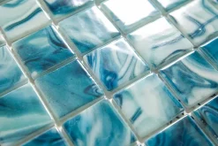 Ilcom Mosaïque en verre pressé sur maille pour piscine 31.5cm x 47.7cm - Modena Como Pool (0,151m²)