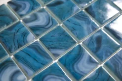 Mosaïque en verre pressé sur maille pour piscine 31.5cm x 47.7cm - Modena Praga Pool (0,151m²)-Ilcom Hot
