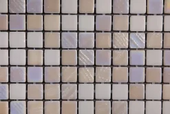 Mosaïque en verre pressé sur maille pour piscine 32.5cm x 51.5cm - Alves Blend White (0,167m²)-Ilcom Online