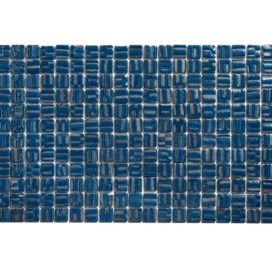 Mosaïque en verre pressé sur maille pour piscine 32.5cm x 51.5cm - Veneto Ocean Blue (0,167m²)-Ilcom New