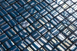 Mosaïque en verre pressé sur maille pour piscine 32.5cm x 51.5cm - Veneto Ocean Blue (0,167m²)-Ilcom New