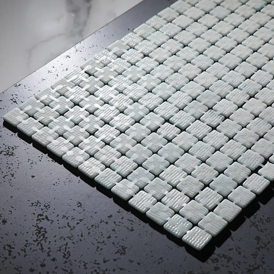 Mosaïque en verre pressé sur maille pour piscine 32.5cm x 51.5cm - Veneto Ocean Blue (0,167m²)-Ilcom New