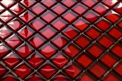 Mosaïque en verre sur filet pour salle de bain ou cuisine 30 cm x 30 cm - Pomerol wine-Ilcom Discount