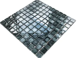 Ilcom Mosaïque en verre sur filet pour salle de bain ou cuisine 30 cm x 30 cm - Clipped jeans