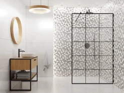 Ilcom Mosaïque en verre sur filet pour salle de bain ou cuisine 30.0cm x 30.3cm - Grey lava