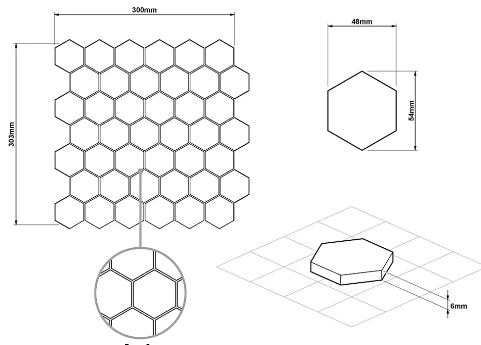 Ilcom Mosaïque en verre sur filet pour salle de bain ou cuisine 30.0cm x 30.3cm - Grey lava
