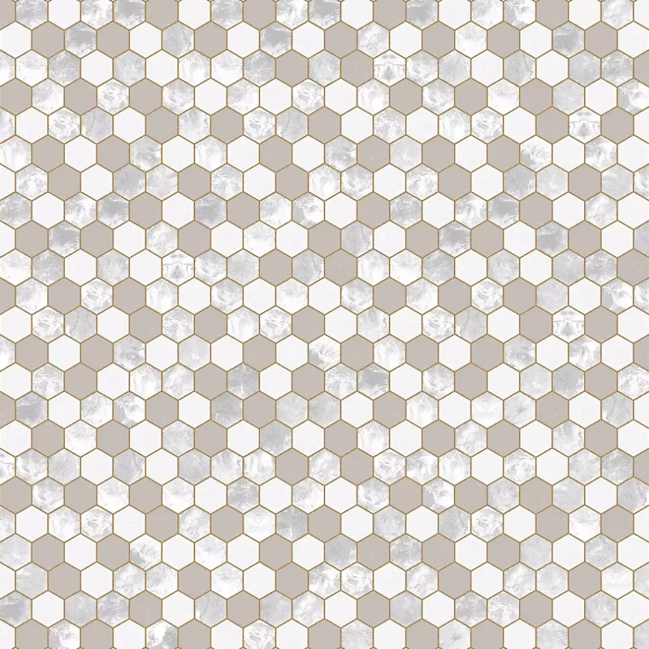 Ilcom Mosaïque en verre sur filet pour salle de bain ou cuisine 30.0cm x 30.3cm - Grey lava