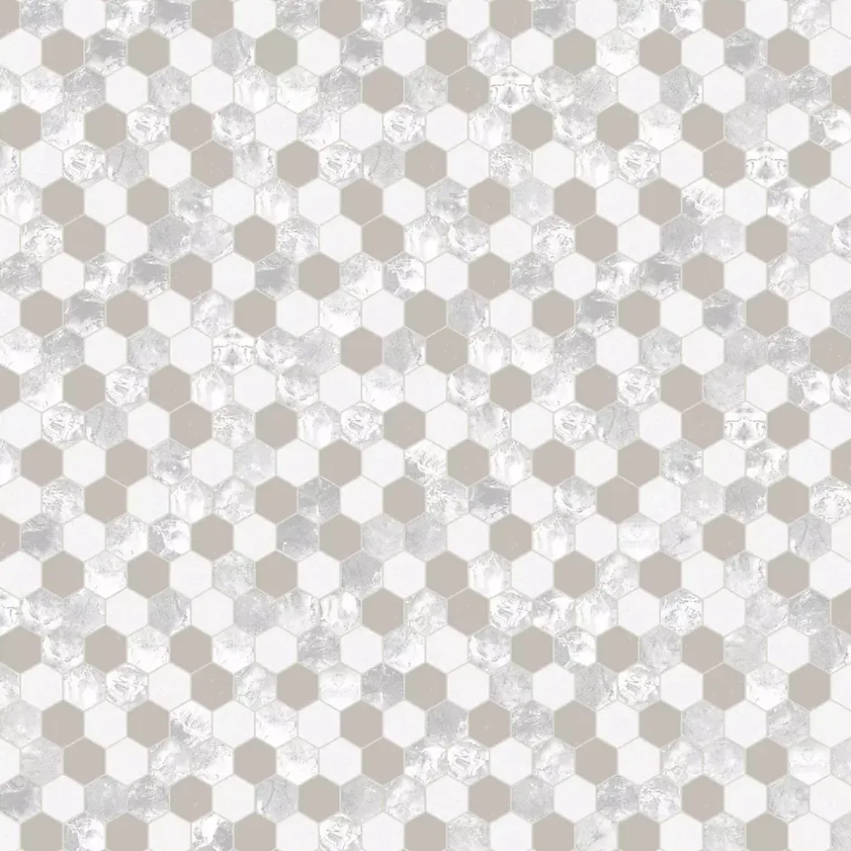 Ilcom Mosaïque en verre sur filet pour salle de bain ou cuisine 30.0cm x 30.3cm - Grey lava