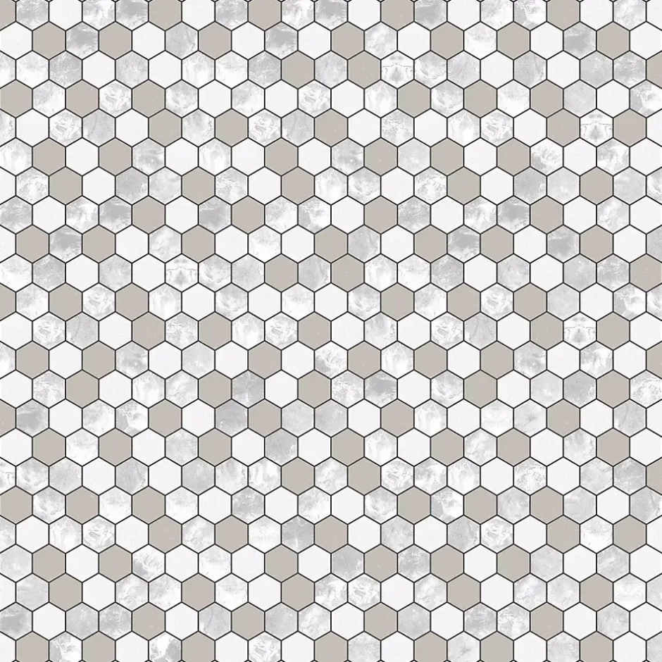 Ilcom Mosaïque en verre sur filet pour salle de bain ou cuisine 30.0cm x 30.3cm - Grey lava