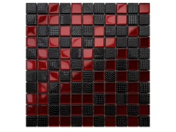 Mosaïque en verre sur filet pour salle de bain ou cuisine 30 cm x 30 cm - Aventador-Ilcom Outlet