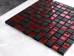 Mosaïque en verre sur filet pour salle de bain ou cuisine 30 cm x 30 cm - Aventador-Ilcom Outlet