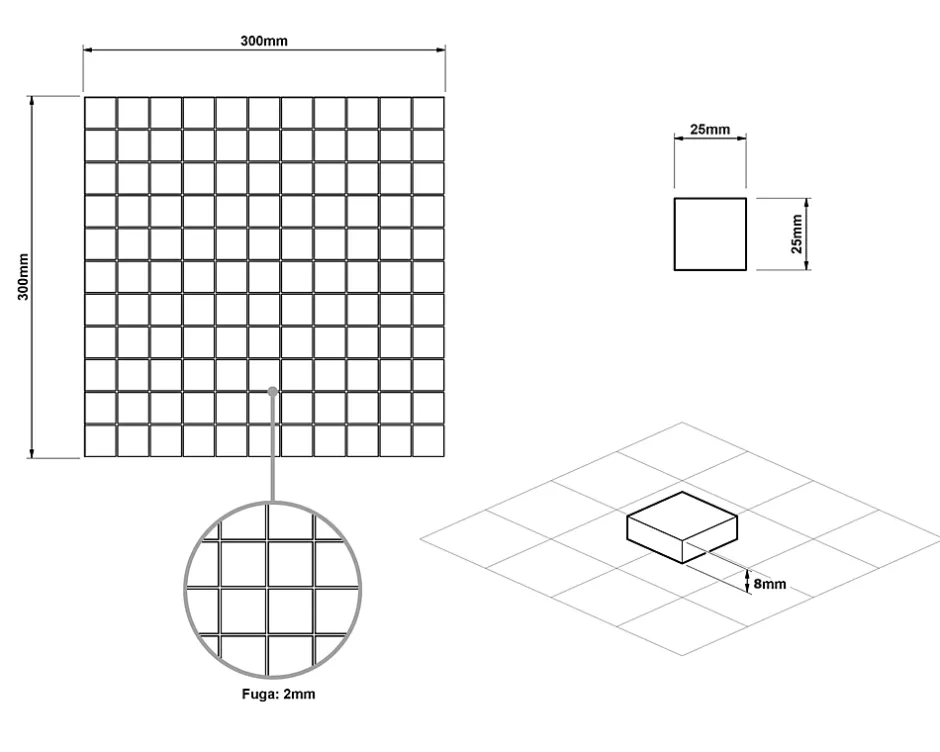 Mosaïque en verre sur filet pour salle de bain ou cuisine 30 cm x 30 cm - Green relax-Ilcom Discount