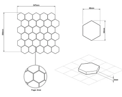 Ilcom Mosaïque en verre sur filet pour salle de bain et cuisine 24.7cm x 25.5cm - Gold Lava