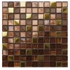Ilcom Mosaïque en verre sur filet pour salle de bain ou cuisine 30 cm x 30 cm - Azteca gold