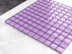 Ilcom Mosaïque en verre sur filet pour salle de bain ou cuisine 30 cm x 30 cm - Ver Sacrum