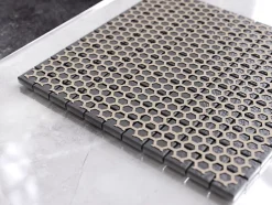 Ilcom Mosaïque en verre sur filet pour salle de bain ou cuisine 30 cm x 30 cm - Ver Sacrum