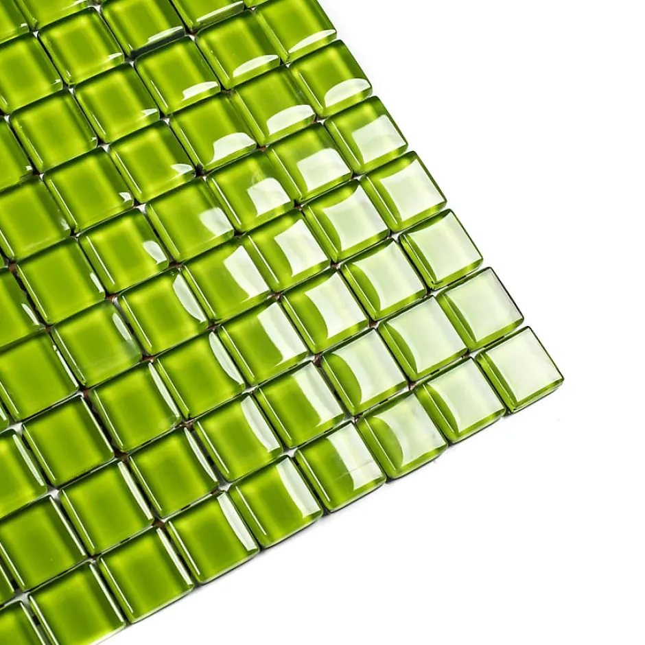 Ilcom Mosaïque en verre sur filet pour salle de bain ou cuisine 30 cm x 30 cm - Mojito