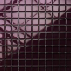 Ilcom Mosaïque en verre sur filet pour salle de bain ou cuisine 30 cm x 30 cm - Purple eggplant