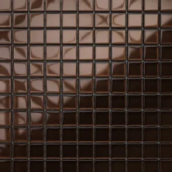 Ilcom Mosaïque en verre sur filet pour salle de bain ou cuisine 30 cm x 30 cm - Chocolate pastry