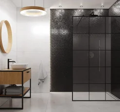 Ilcom Mosaïque en verre sur filet pour salle de bain et cuisine 24.7cm x 25.5cm - Crochet