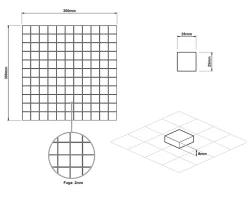 Ilcom Mosaïque en verre sur filet pour salle de bain ou cuisine 30 cm x 30 cm - Condensed milk