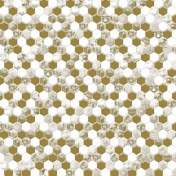 Ilcom Mosaïque en verre sur filet pour salle de bain et cuisine 30.3 cm x 30 cm - White Lava