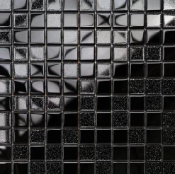 Ilcom Mosaïque en verre sur filet pour salle de bain ou cuisine 30 cm x 30 cm - Obsession