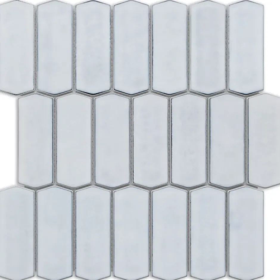 Mosaïque en verre sur maille pour salle de bain ou cuisine 29.7cm x 28.8cm - Caotic grey-Ilcom Clearance