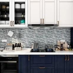 GoodHome Mosaïque Foxe bleu 30 x 30 cm