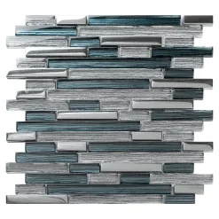 GoodHome Mosaïque Foxe bleu 30 x 30 cm